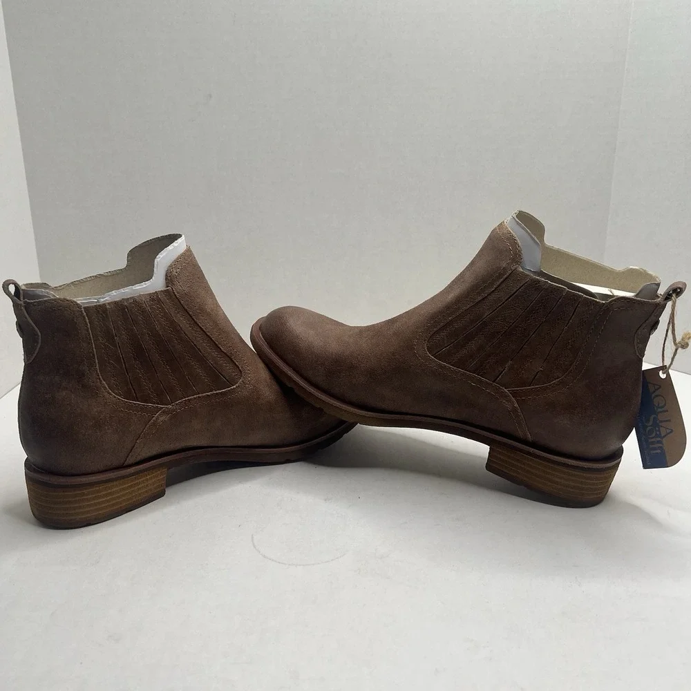 Sofft Bellis III Brown Waterproof Suede Ankle Chelsea Boots Women 10 SF0036500